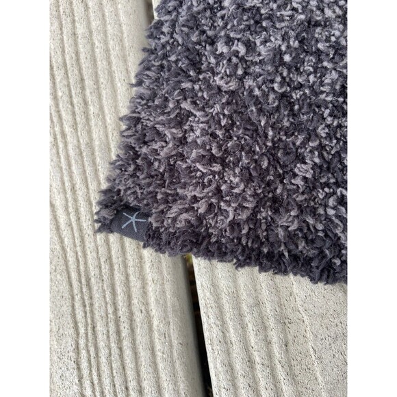 Barefoot Dreams CozyChic Dark Gray Long Scarf Soft Plush Fuzzy Plush Knit - Picture 9 of 11